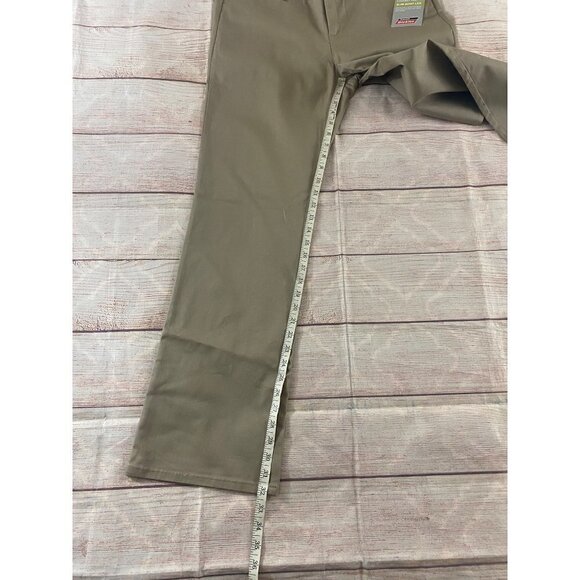 NWT Dickies Women's Slim Boot Leg Beige Pants - 17 - Picture 4 of 13